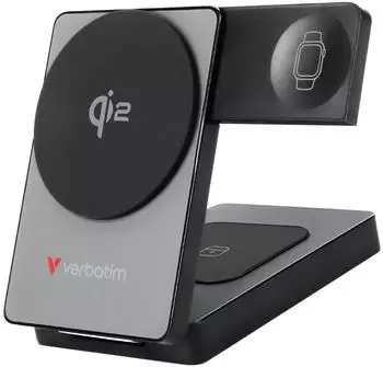 Verbatim Charge 'n' Go Qi2 3-in-1 Powerbank 5000mAh 20W grau (32294)