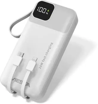Viesta Powerbank 20000mAh wei&szlig;, 22,5W Fast Charging, USB-C (P44L2-WE)