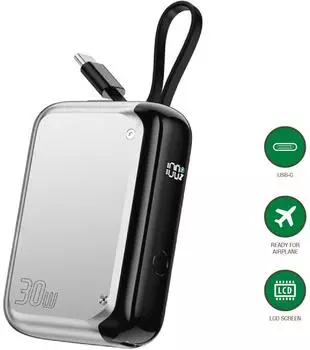 4smarts Powerbank Pocket 10000mAh USB-C, silber (541085)