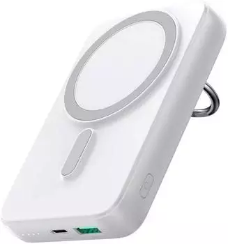 Joyroom JR-W050 Kabellose Powerbank 10000mAh 20W MagSafe mit Ring & Ständer, weiß (JR-W050)