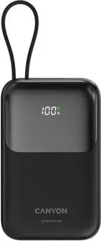 Canyon OnPower 101 Powerbank 10000mAh PD22,5W mit Kabel, schwarz