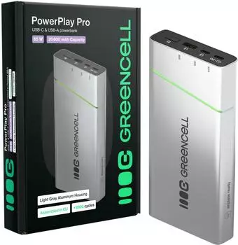 GreenCell PowerPlay Pro 20800mAh 65W USB-C PD (PBPLGC20P)