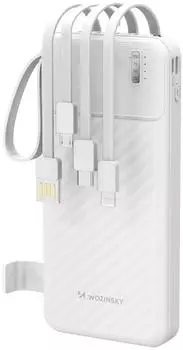 Wozinsky W11-W Powerbank 10000mAh 10W mit integrierten Kabeln (W11-W)