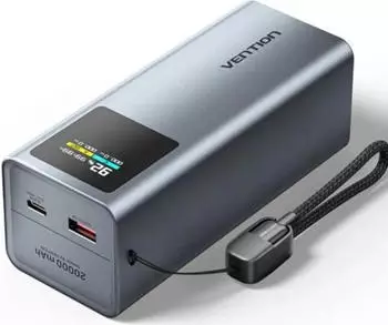 Vention Powerbank 20000mAh 100W USB-C/USB-A TFT-Display, grau (FKCH0)