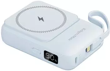 Kr&uuml;ger & Matz Induktives Powerbank 10000mAh magnetisch, blau