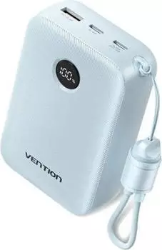 Vention Powerbank 20000mAh 22.5W USB-C/A blau mit integriertem Kabel (FKBL0-C)