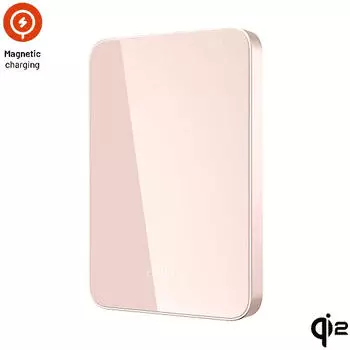 FIXED MagZen 5 Crystal UltraSlim Powerbank 5000mAh Qi2/MagSafe pink (FIXZENMC-5-PI)