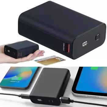 Revolt Powerbank im Kreditkarten-Format 20000mAh LED-Display (ZX3472)
