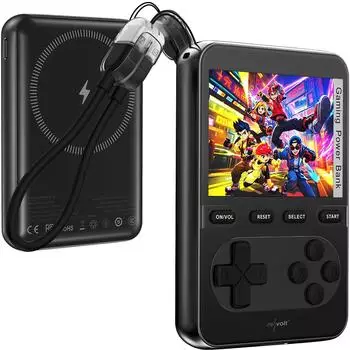 Revolt Gaming-Powerbank 10000mAh, Qi/MagSafe, bis 20W, 200 Spiele (ZX3970)
