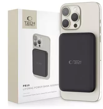 Tech-Protect PB10 LifeMag MagSafe Power Bank 5000 mAh Black
