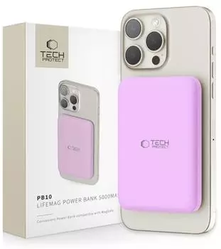 Tech-Protect PB10 LifeMag MagSafe Power Bank 5000 mAh Lilac