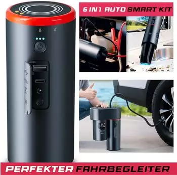Reflexion CS2026 Smart-Kit Powerbank 15000mAh Starthilfe Kompressor Staubsauger (CS2026)