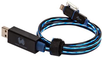 Realpower Floating lightning/micro USB Cable blue