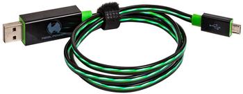 Realpower Floating micro USB Cable green