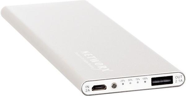 Networx PowerBank Slim 6000 mAh silber