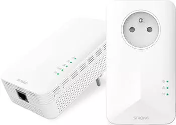 Strong PL1000PWF Powerline Adapter Kit AV1000 AC1200 WLAN Gigabit (PL1000PWF)