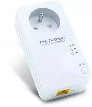 Metronic Netsocket 600 CPL-Adapter 600Mb/s mit Steckdose (495466)