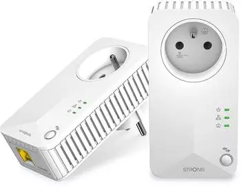 Strong Powerline 500 Set mit Steckdose, HomePlug AV2, 100Mbit/s LAN, weiß