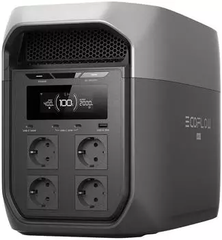 EcoFlow EF DELTA 3 Max tragbare Powerstation, 2 048 Wh LiFePO4 Batterie, 2 400 W X-Boost Ausgang