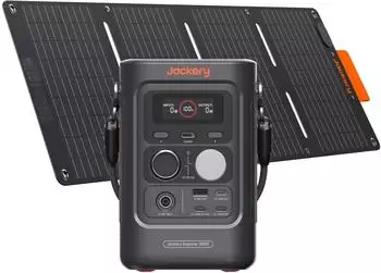Jackery Explorer 300D Tragbare Powerstation mit 40W Solarpanel, 288Wh LFP-Batterie Powerbank, 300W DC