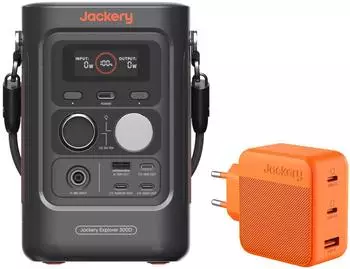 Jackery 300D Tragbare Powerstation mit 102W SchnellLadegerät, 288Wh LFP Powerbank, 300W DC