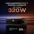 EcoFlow EF RAPID Pro Ladegerät 320W Max., 5 Anschlüsse, GaN Ladestation für 6 Geräte, Pogo-Pin für RAPID Pro Powerbank