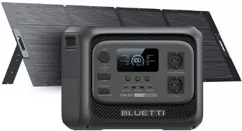 Bluetti Elite 300 Stromgenerator mit 500W Solarpanel, 3014 Wh LiFePO4 Powerstation mit 2400W AC Ausgängen