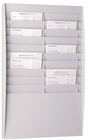 Paperflow Wand-Prospekthalter 20 Fächer A4 grau 54.4x86.5x1cm (A4V2X10.02)
