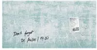 Sigel GL287 Glas-Magnettafel Artverum - Design Turquoise Wall - 91 x 46 cm - t&uuml;rkis