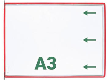 Tarifold Sichttafeln DIN A3 Öffnung schmale Seite rot 10er Set (118003)
