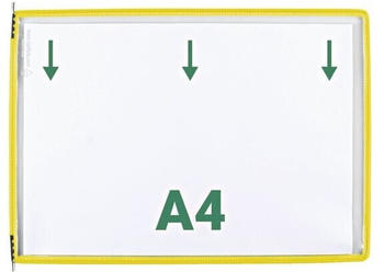 Tarifold Sichttafeln DIN A4 Öffnung breiten Seite gelb 10er Set (117104)