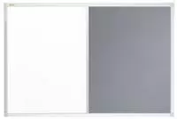 Kombitafel X-tra!Line Whiteboard/Filz 120x90cm grau