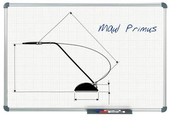 MAUL Whiteboard MAULstandard 90x60cm mit Raster 1x1cm (6465084)