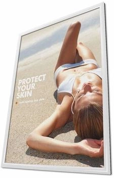 Showdown Displays Klapprahmen DIN A1 Aluminium 25 mm Profil weiß (KRA1G25C9003)