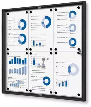 Showdown Displays Schaukasten Economy magnetisch schwarz 6x DIN A4 (SCXS6xA4C9005)