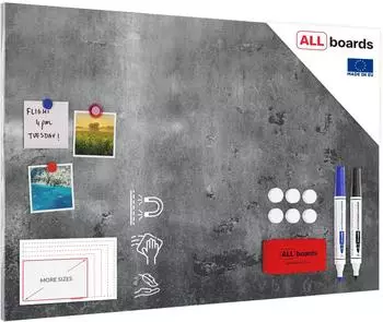 ALLboards MetalBoards Betonmauer 60x90cm grau