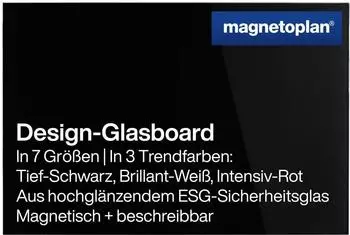 magnetoplan Design-Glasboard 60x40cm (13402012) schwarz