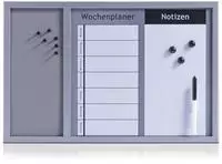 Zeller Present Memoboard mit Magnettafel, Wochenplaner und Pinnwand