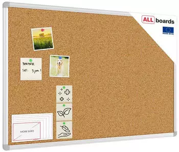 ALLboards Pinnwand mit Alurahmen 90x60cm (CB96)