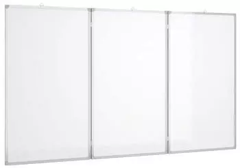 vidaXL Klappbares Magnet-Whiteboard 3-teilig 180x100x1,7cm Aluminiumrahmen (4005363)
