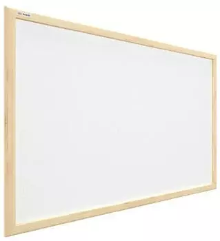 ALLboards Pinnwand Kork wei&szlig; Holzrahmen 100x80cm (TKWHITE108D)