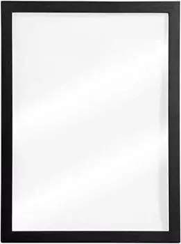 Securit Woody Kreidetafel Glas, Holzrahmen, schwarz, 40x60cm (WBW-GL-BL-60)