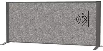 MAUL MAULconnecto Sideboard-Trennwand Akustik 120x50cm dunkelgrau (9851289)