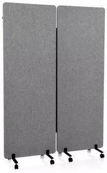 HJH Office FLEXMIUT Akustik-Trennwand 170x120cm 2er-Set, dunkelgrau (891006)