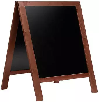 Securit Standtafel Deluxe zusammenklappbar 70x135cm Kreideoberfl&auml;che mahagonifarben