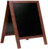 Securit Standtafel Deluxe zusammenklappbar 70x135cm Kreideoberfläche mahagonifarben