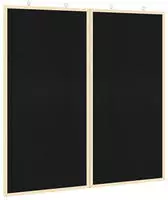 vidaXL Info-Tafel Schwarz 80 x 80 x 1,4 cm Massivholz Kiefer