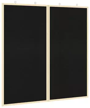 vidaXL Pinnwand/Tafel Schwarz 80x80cm Massivholz Kiefer (42015928)