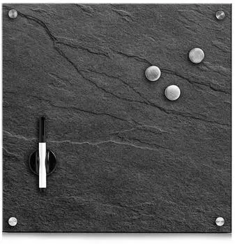 Zeller Memoboard "Schiefer" Glas anthrazit 40x40cm (11688)