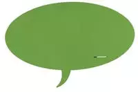 Symbol-Tafel Skinshape Sprechblase lackiert 100x150cm RAL 6018 gelbgr&uuml;n